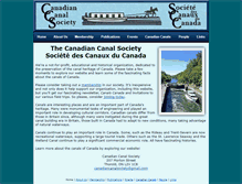 Tablet Screenshot of canadiancanalsociety.org